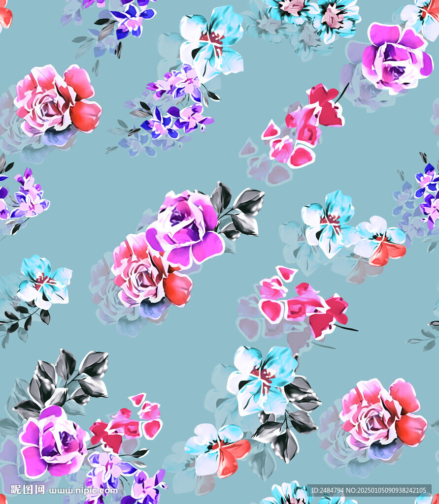 复古玫瑰复古花朵