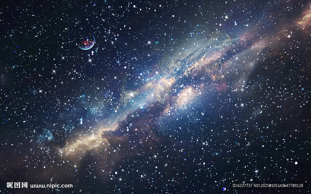 蓝色宇宙星空背景