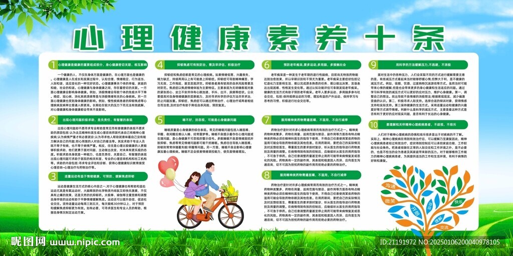 心理健康素养十条