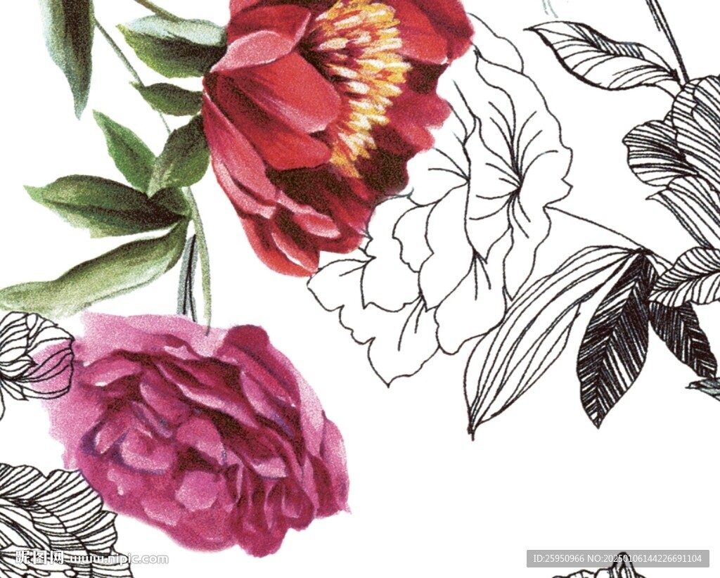 手绘花