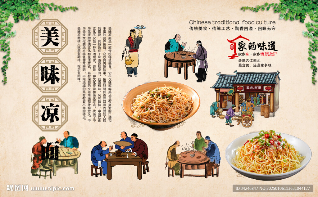 凉面背景墙