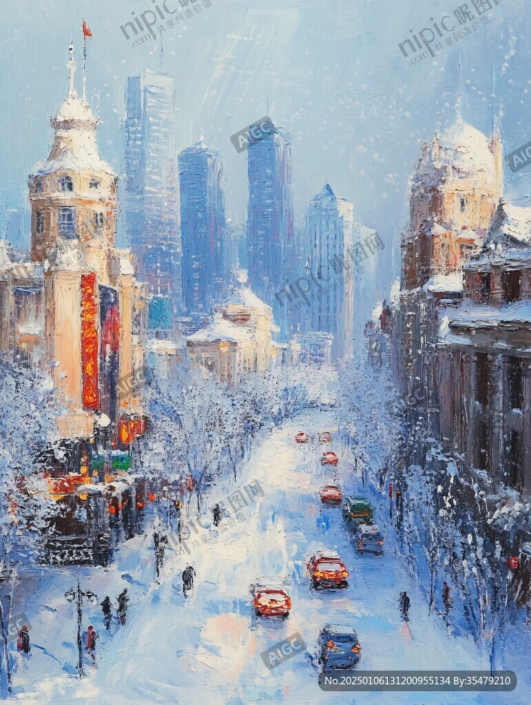 外滩雪景