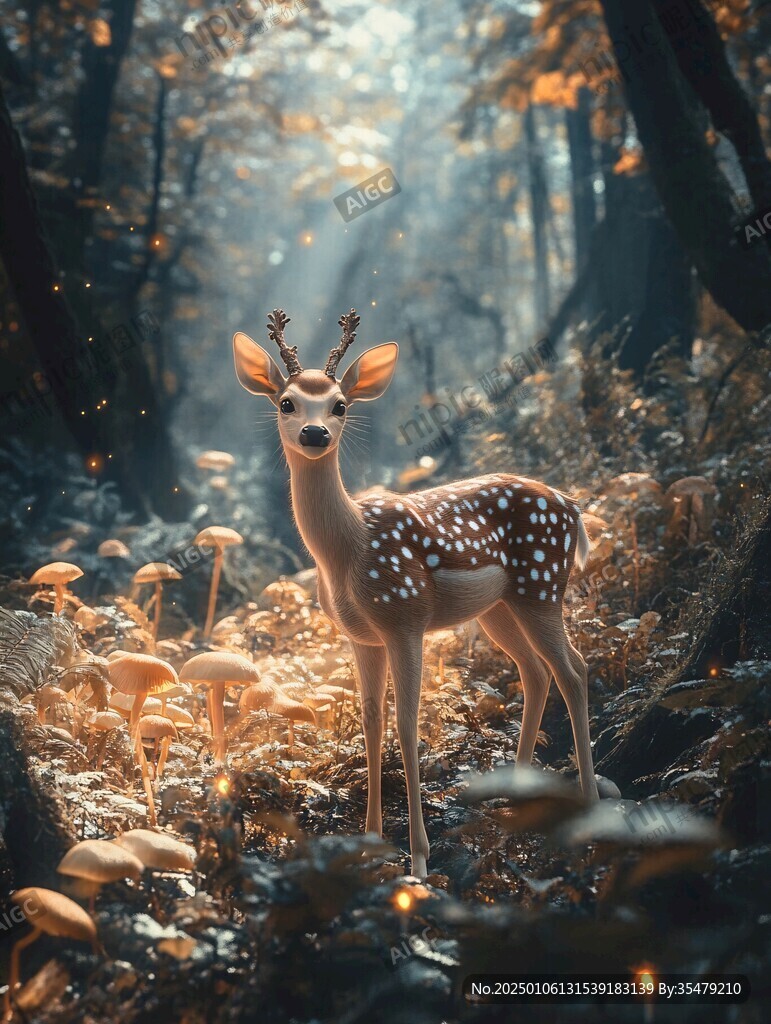 唯美梦幻鹿