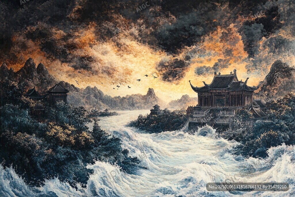 黄鹤楼油画
