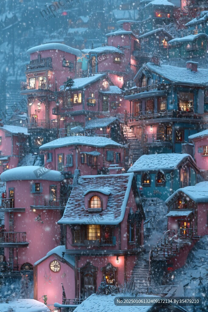 唯美雪夜