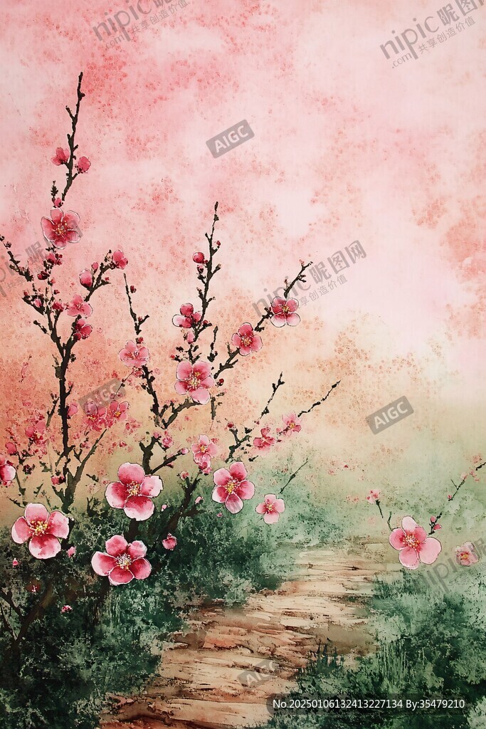 唯美画意桃花