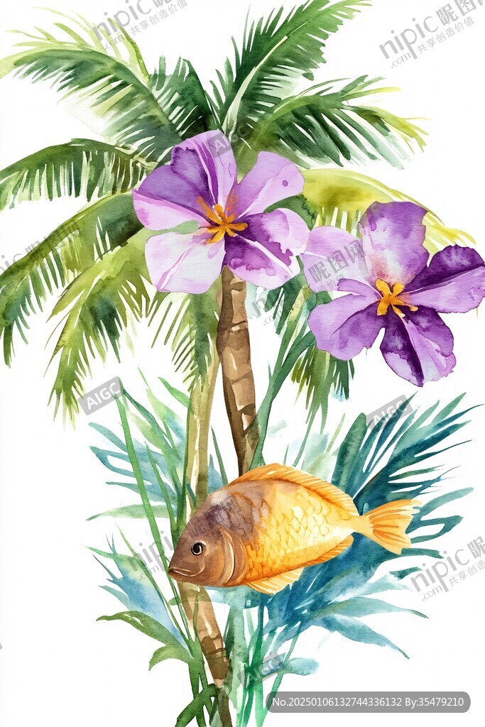 热带植物插画