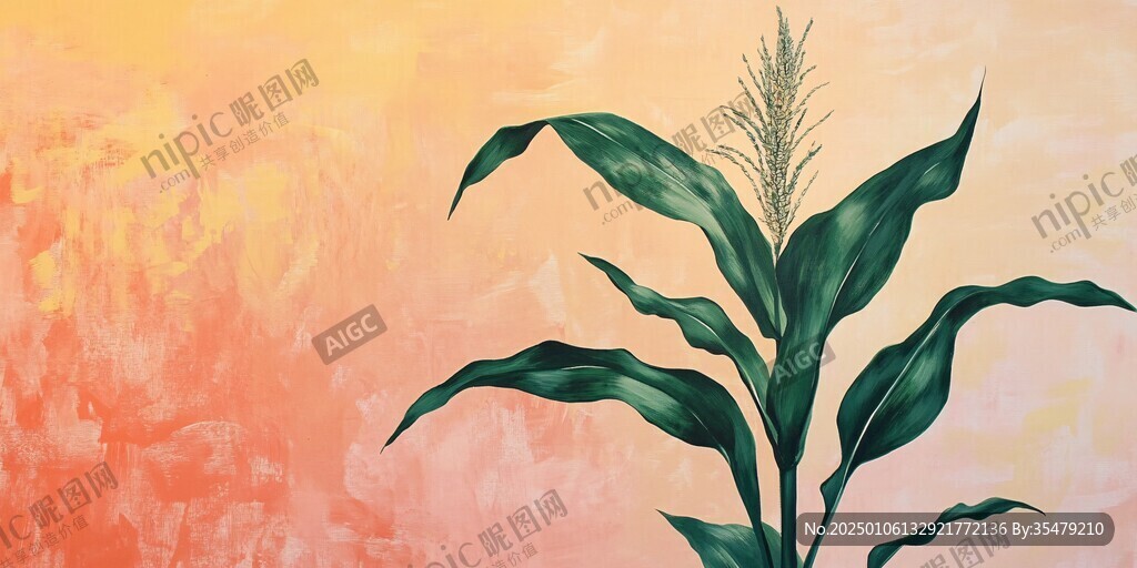 谷穗插画