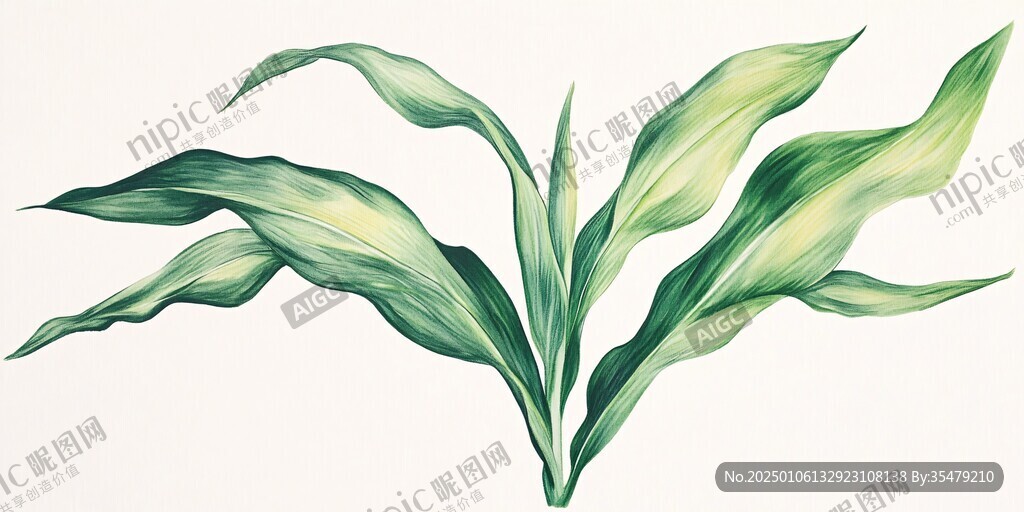 手绘豨莶草