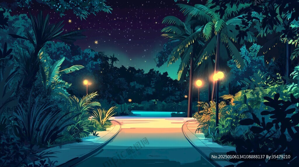 夜晚丛林