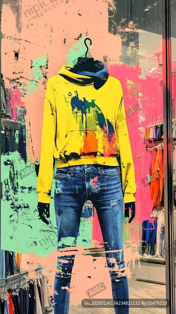 橱窗设计休闲服装