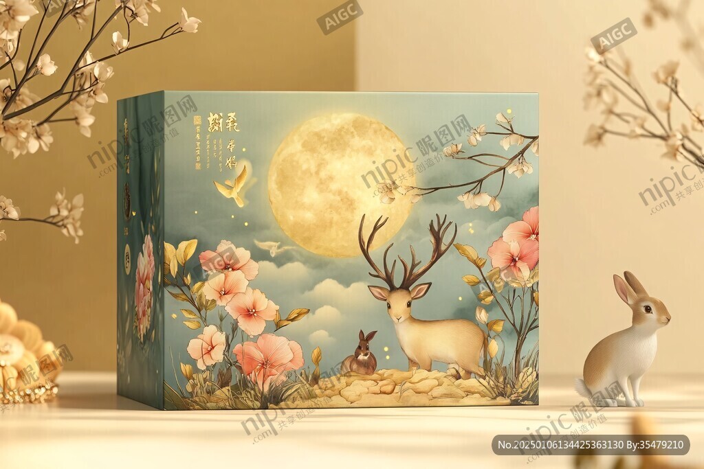 中秋插画包装设计