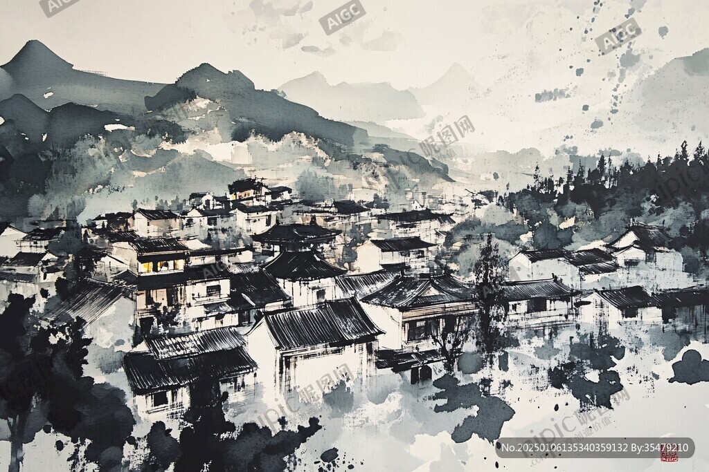 凉山水彩