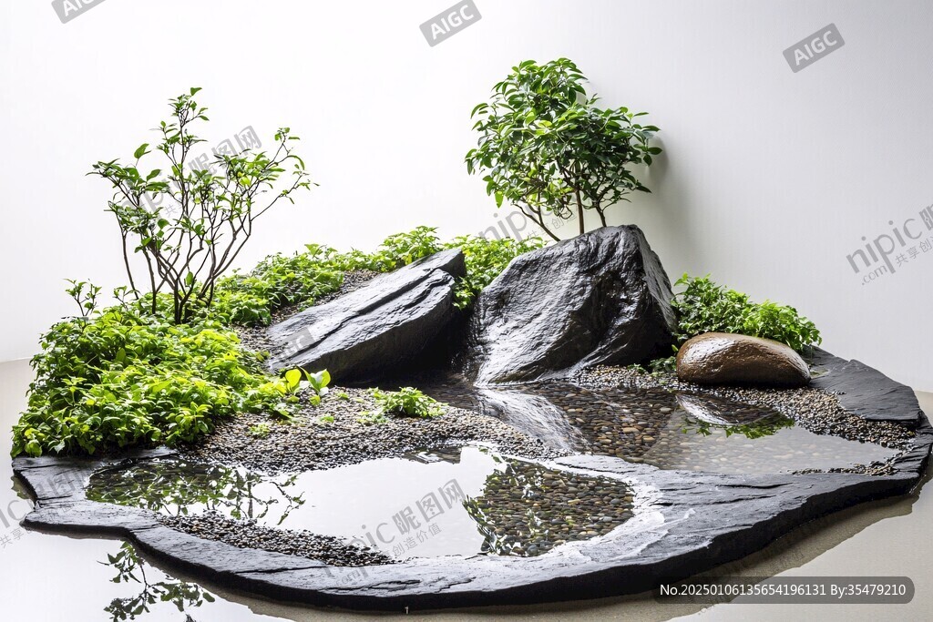 日式枯山水造景