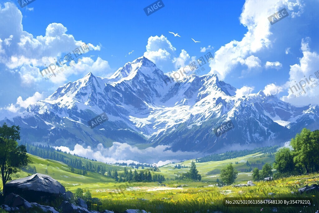雪山原画