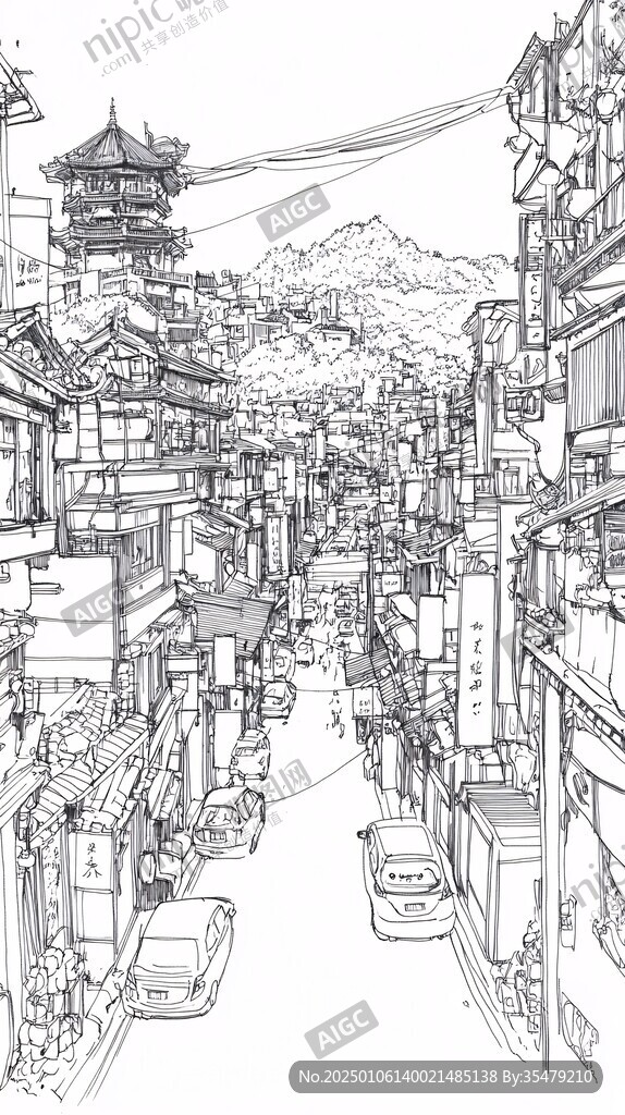 南后街线稿