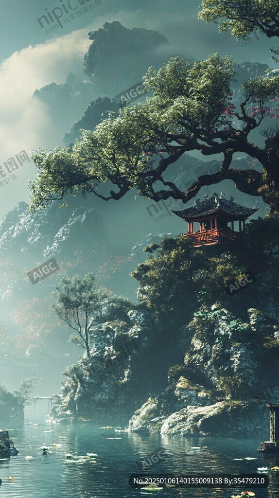古风山水场景