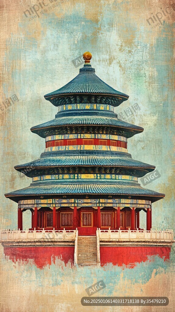 天坛建筑海报