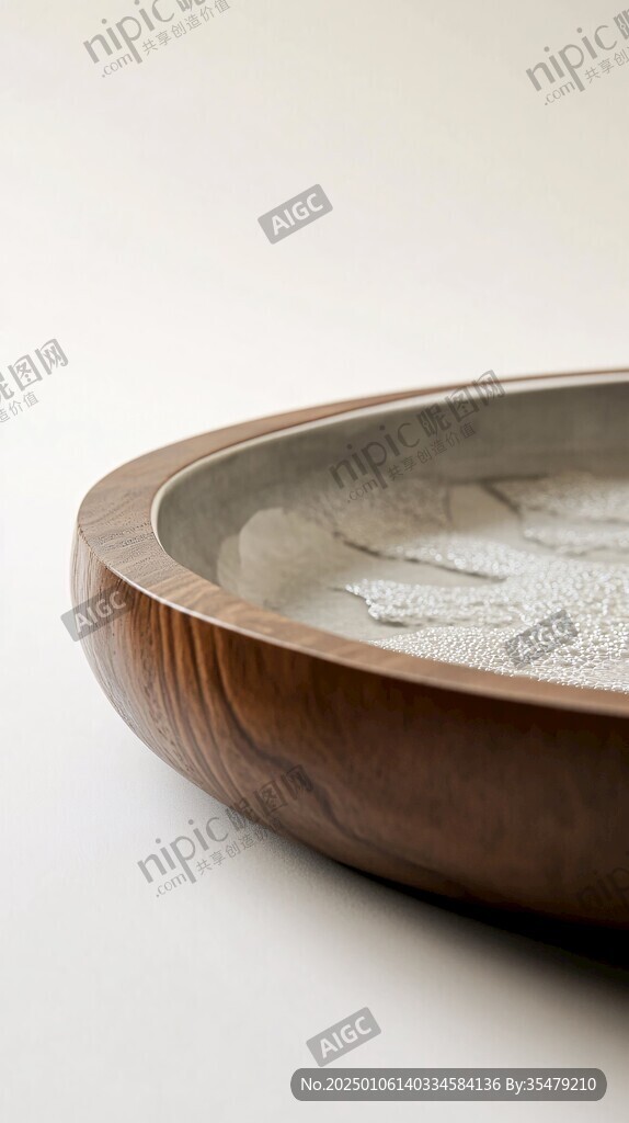 几何形圆底陶盘