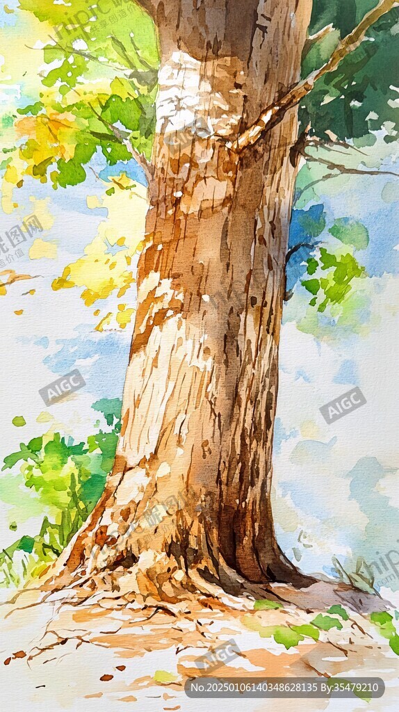 插画大树