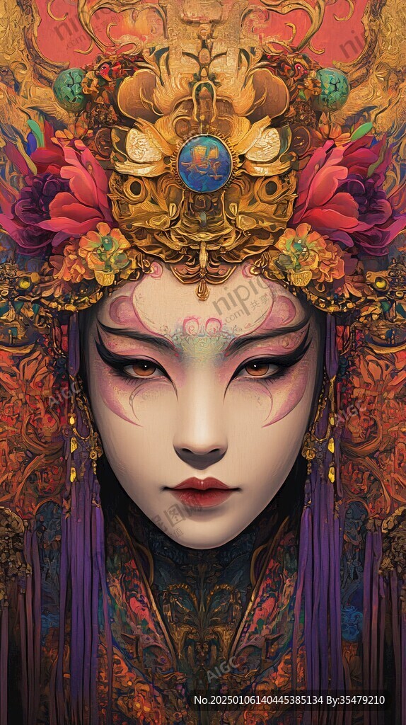京剧花旦插画