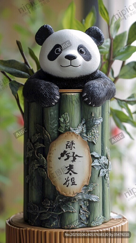 熊猫装饰摆件