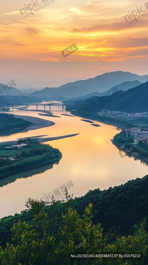 黄河暮色