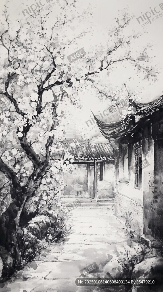 烟雨楼插画