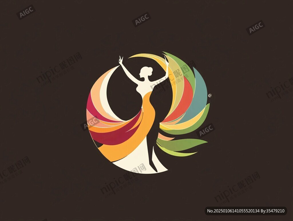 舞蹈女性logo