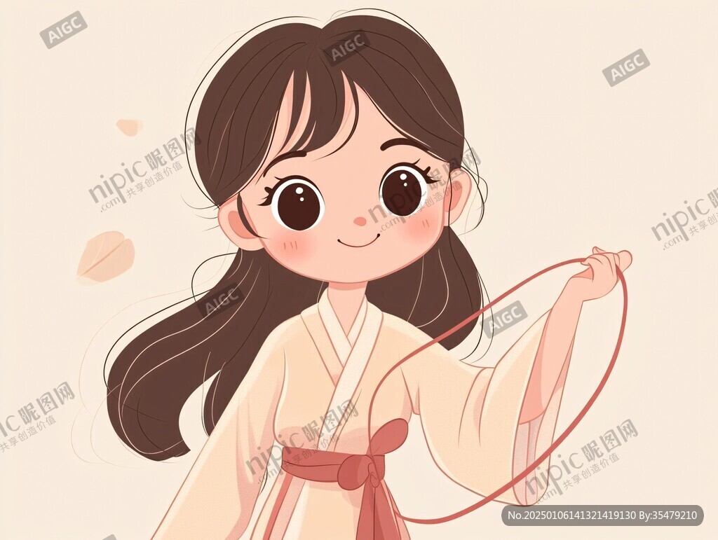汉服卡通小女孩