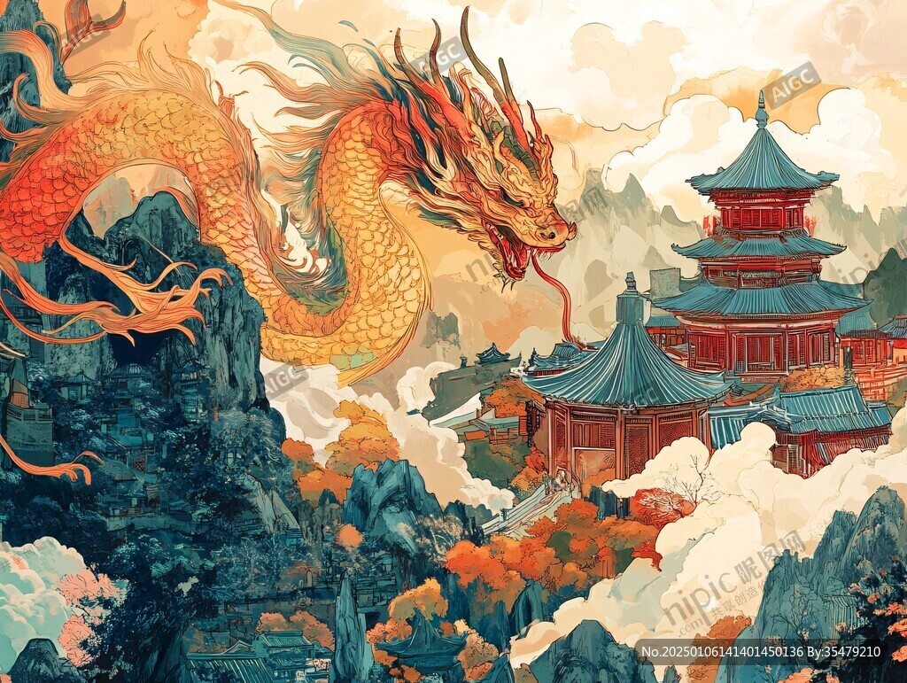 龙年横版插画