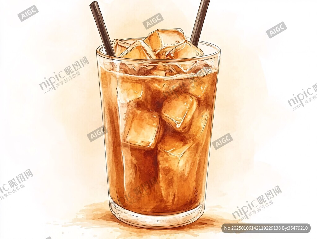冰饮插画