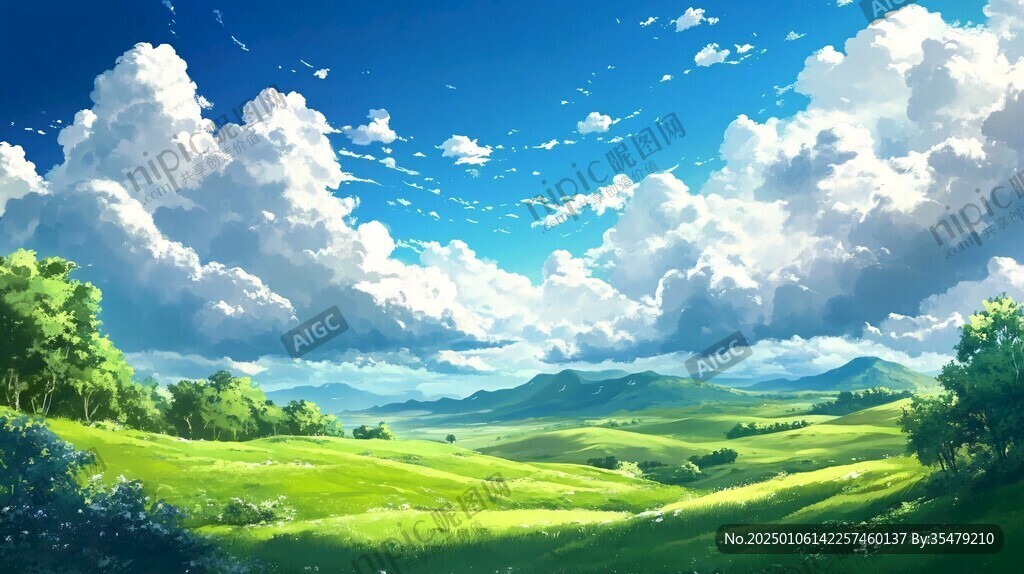 宽屏风景画