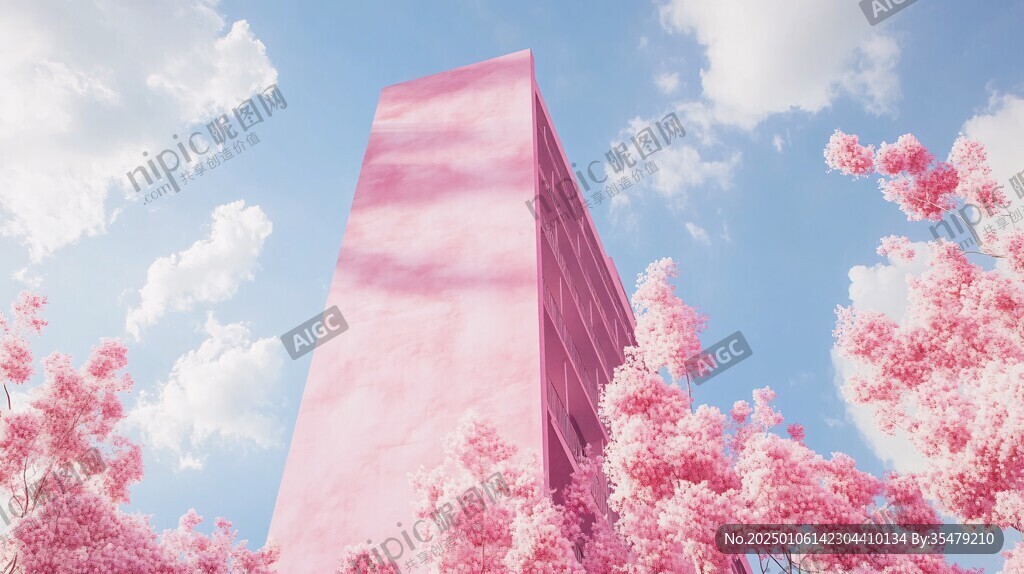 奇幻粉色建筑物