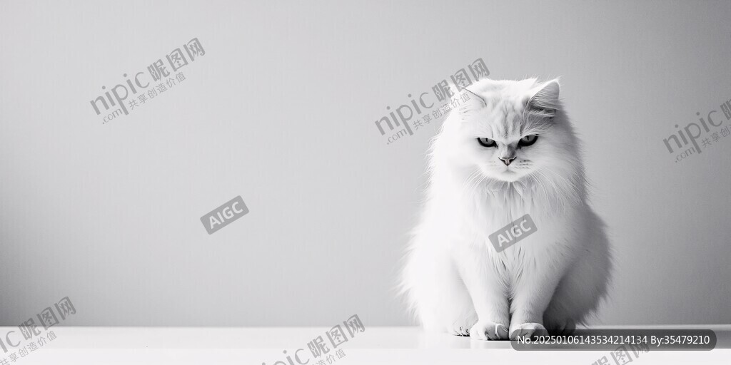 干净背景猫咪