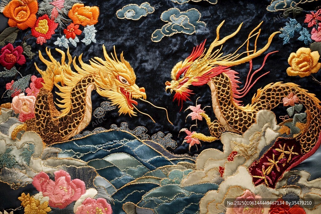 金龙刺绣