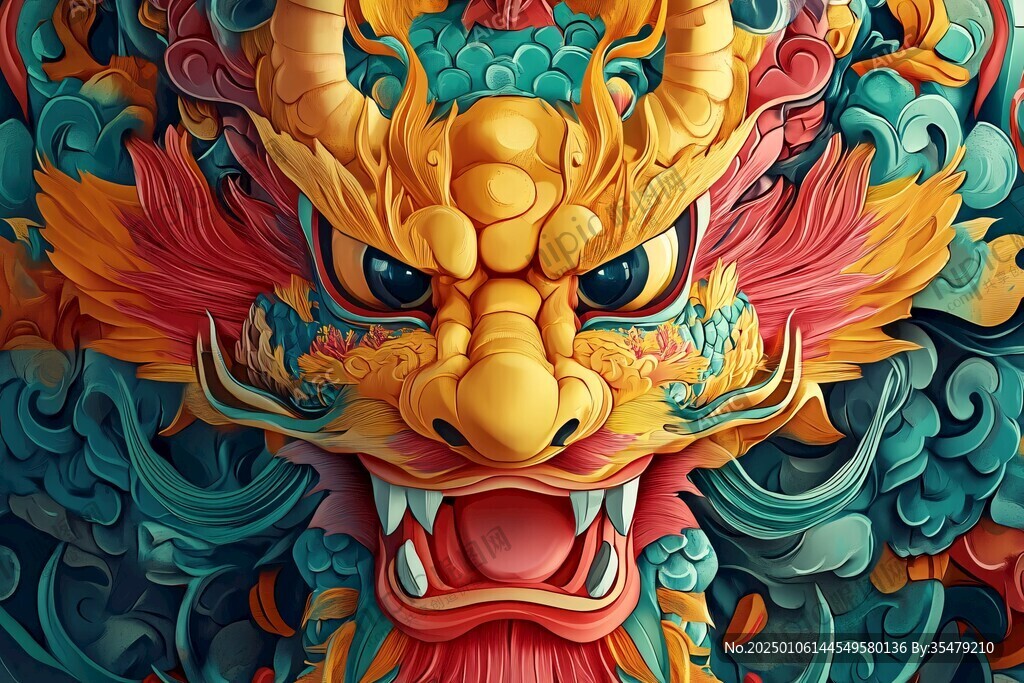 龙包装插画