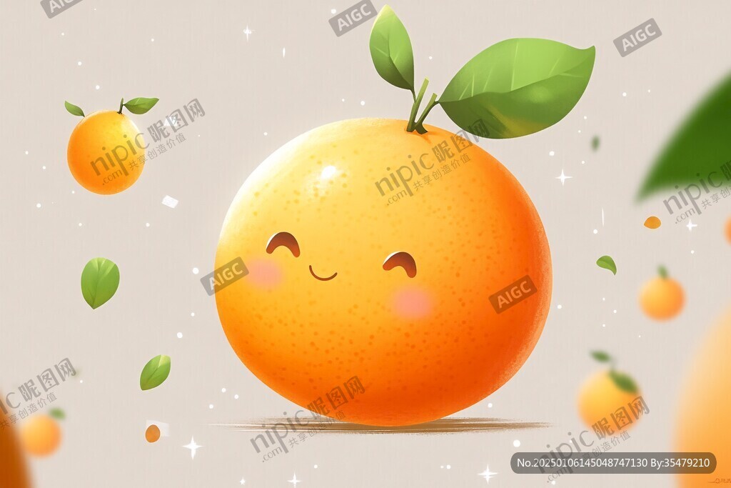 砂糖橘插画设计