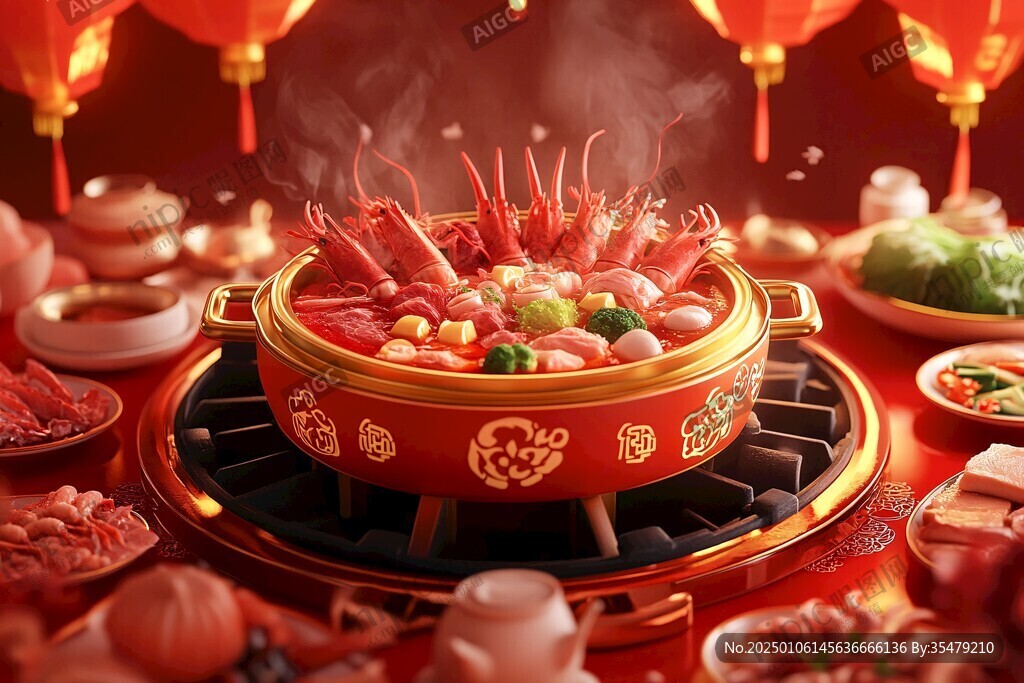 精致火锅场景