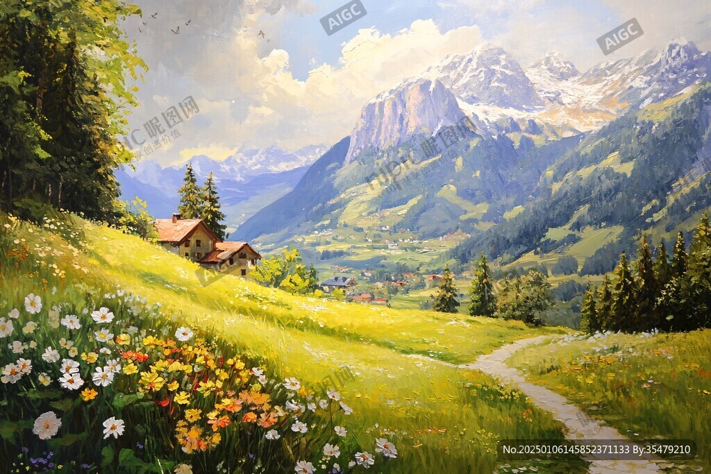 美丽风景油画