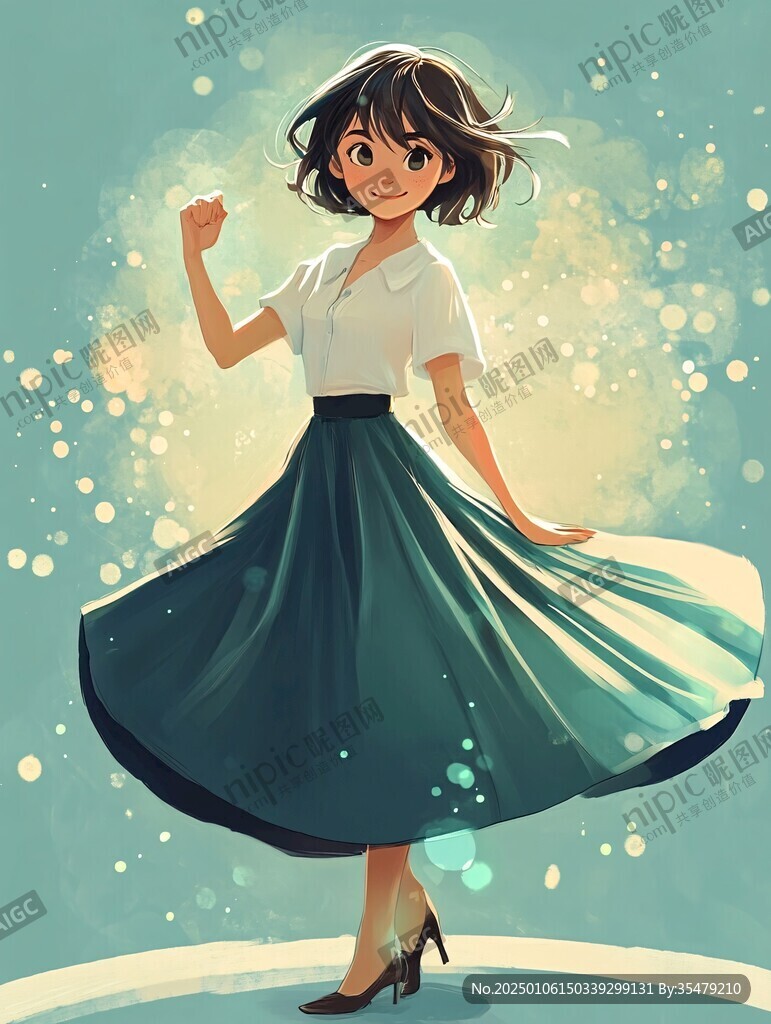 青春题材人物插图