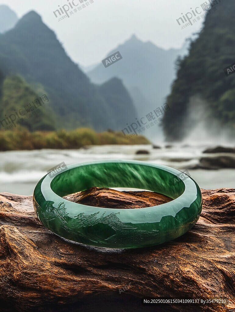 高清翡翠手镯场景图