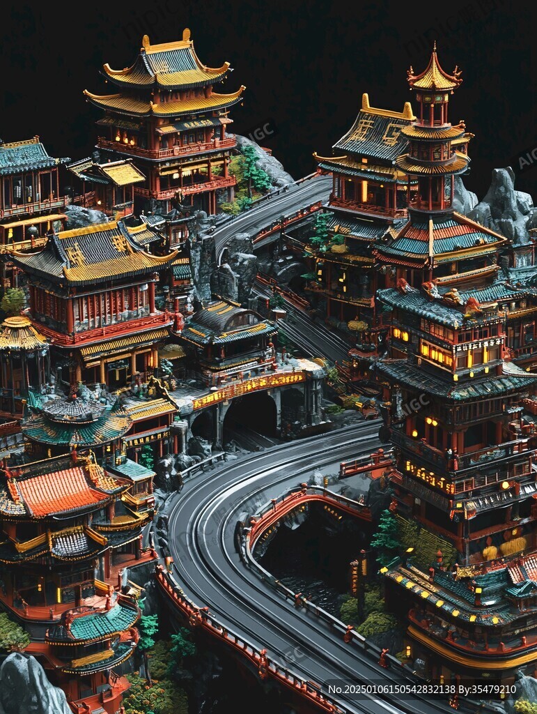 黄鹤楼复原等比建筑