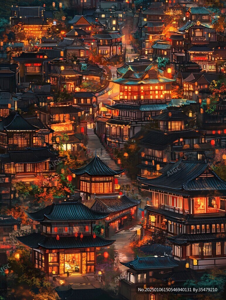 古风夜景