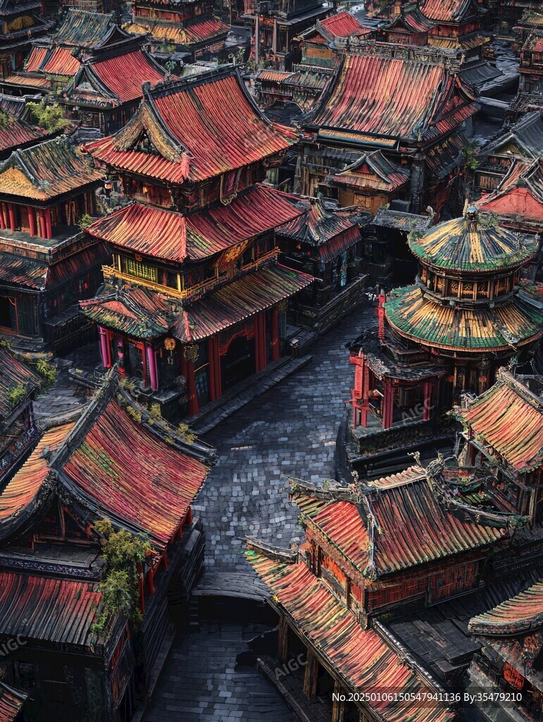 俯瞰古城风