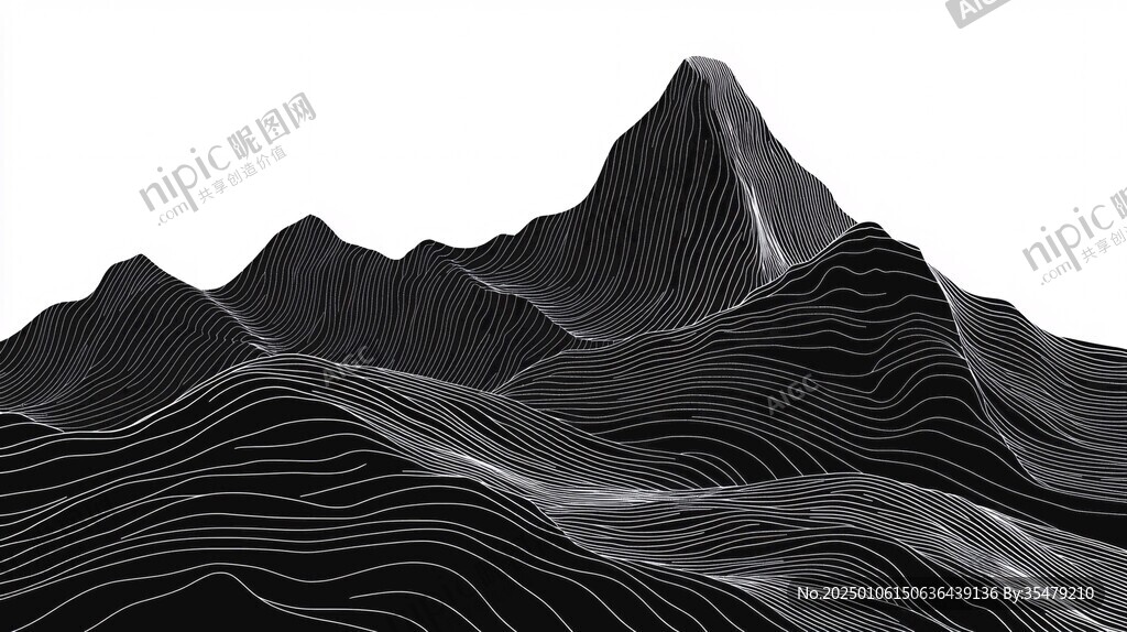 新中式线条山