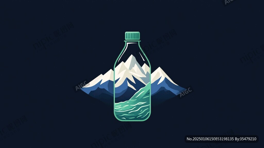 冰山插画logo