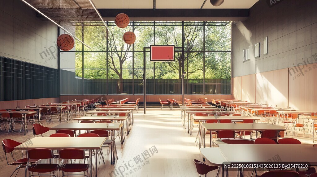 学校食堂效果图