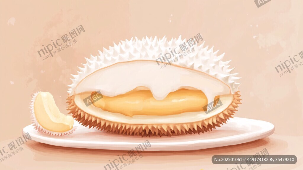 大肠包榴莲插画