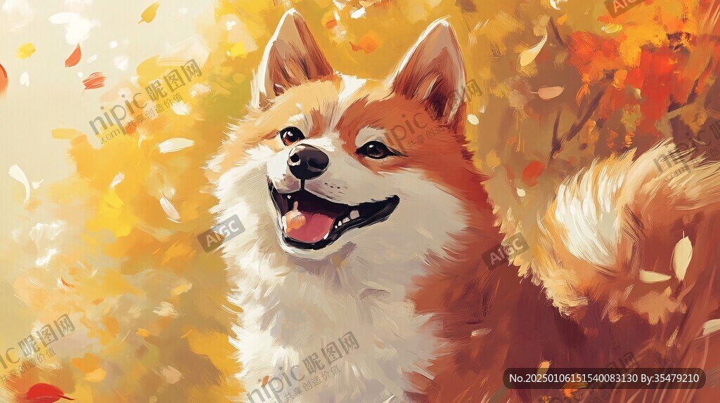柴犬插画